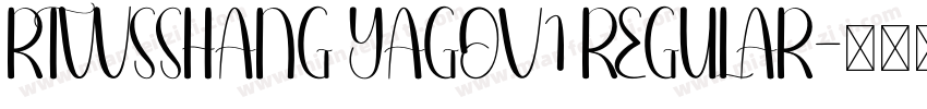 RTWSSHANG YAGOV1 REGULAR字体转换